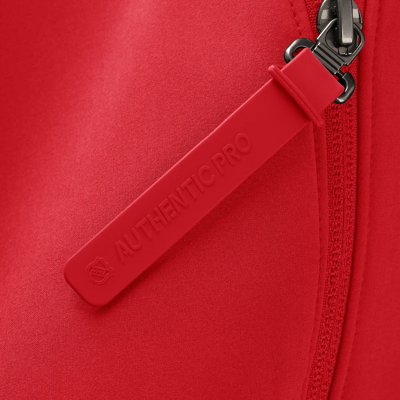 Women's Fanatics Red Calgary Flames Authentic Pro Rink Raglan Full-Zip Hoodie