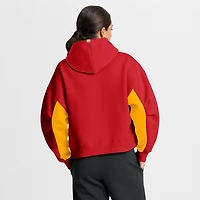 Women's Fanatics Red Calgary Flames Back Check Boxy Hoodie