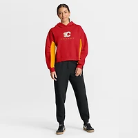 Women's Fanatics Red Calgary Flames Back Check Boxy Hoodie