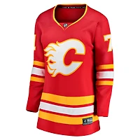Maillot domicile rouge des Flames de Calgary pour femmes, modèle Breakaway Simon Nemec (Fanatics)