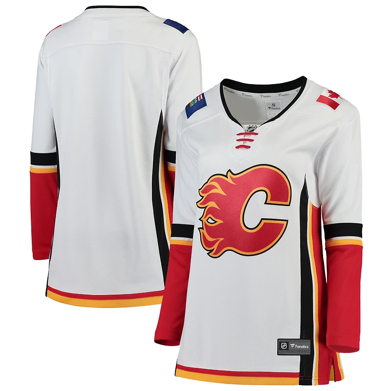 Women's Fanatics  White Calgary Flames Home Breakaway Jersey