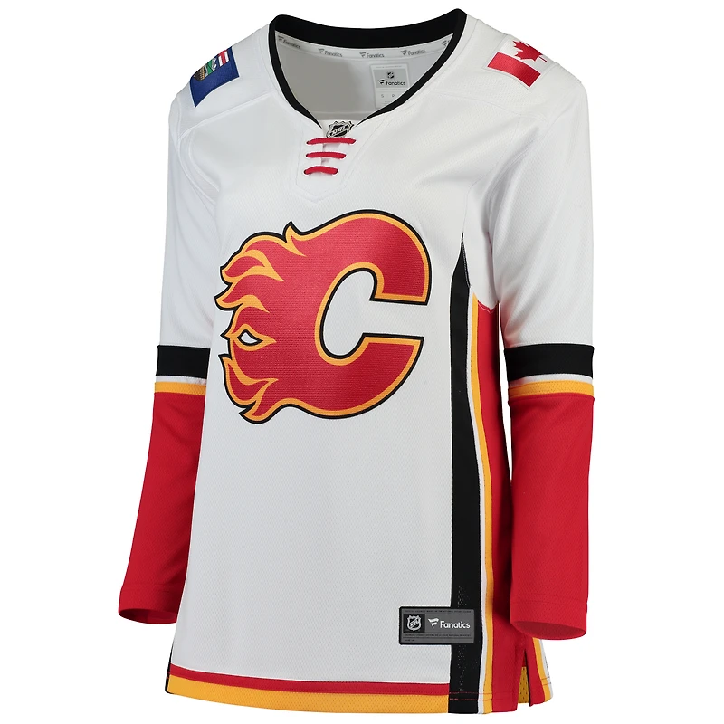 Women's Fanatics White Calgary Flames Home Breakaway Jersey