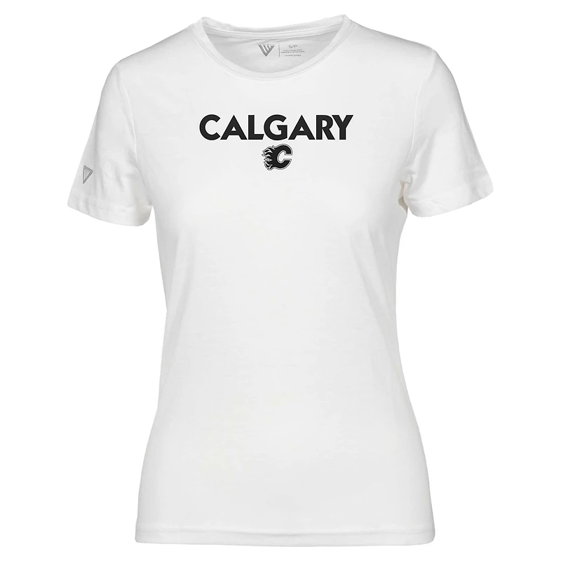 Women's Levelwear  White Calgary Flames Maddox City Capsule T-Shirt