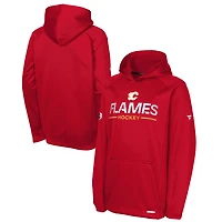 Youth Fanatics Red Calgary Flames Authentic Pro Rink Hoodie