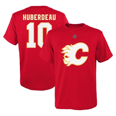 Youth Jonathan Huberdeau Red Calgary Flames Name & Number T-Shirt
