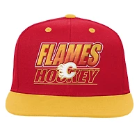 Youth Outerstuff Red Calgary Flames Snapback Hat