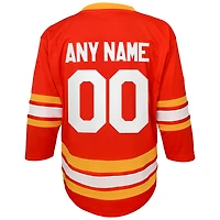 Maillot personnalisé réplique rouge pour jeunes des Flames de Calgary à domicile