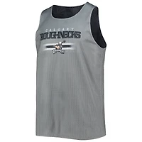 Men's FOCO Black/Gray Calgary Roughnecks Reversible Mesh Tank Top