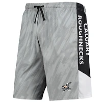 Men's FOCO Gray Calgary Roughnecks Static Mesh Shorts