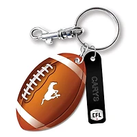 Calgary Stampeders Personalized Leather Football Keychain