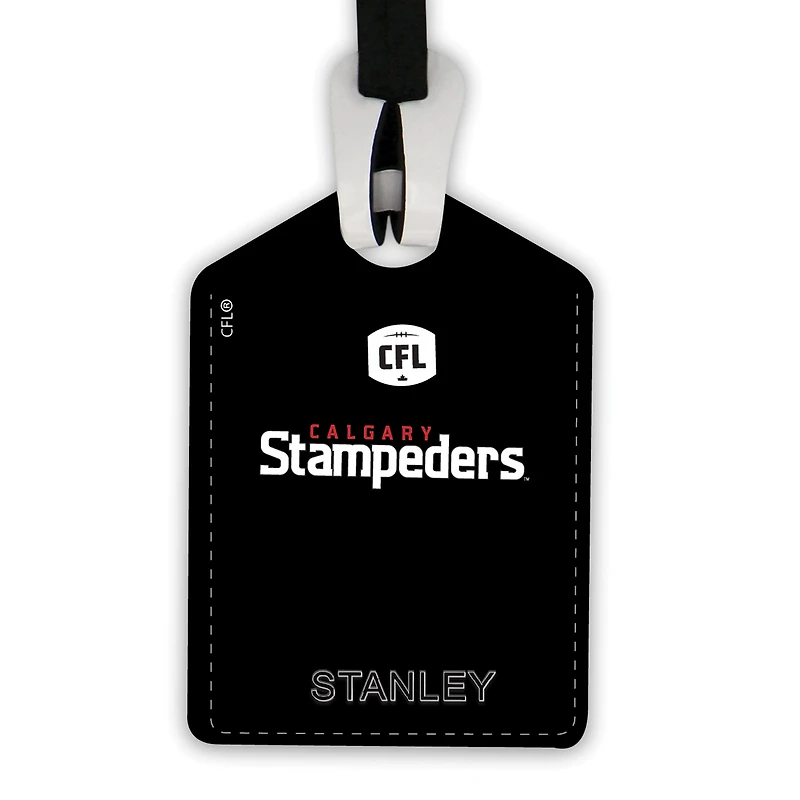 Étiquette de bagage en cuir personnalisée des Stampeders de Calgary