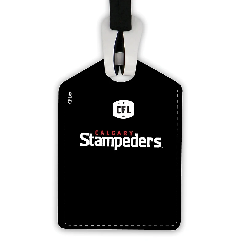 Étiquette de bagage en cuir personnalisée des Stampeders de Calgary