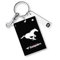  Calgary Stampeders Personalized Leather Rectangle Keychain