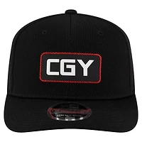 Casquette extensible noire à boutons-pression 9SEVENTY Sideline des Stampeders de Calgary de New Era pour homme