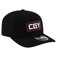 Casquette extensible noire à boutons-pression 9SEVENTY Sideline des Stampeders de Calgary de New Era pour homme