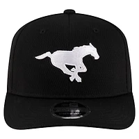 Casquette extensible noire à boutons-pression New Era pour homme, modèle Sideline Alternate 9SEVENTY des Stampeders de Calgary