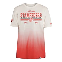 Men's New Era Red/Cream Calgary Stampeders Turf Traditions T-Shirt