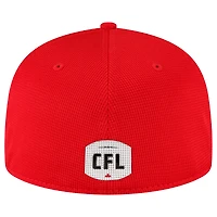 Casquette ajustée 59FIFTY Sideline des Stampeders de Calgary New Era rouge pour homme