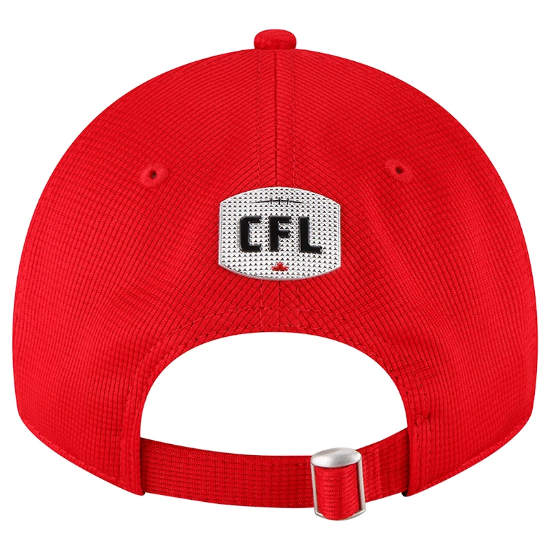 Casquette réglable 9TWENTY Sideline des Stampeders de Calgary New Era pour homme, rouge