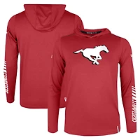 Men's New Era Red Calgary Stampeders Sideline Corral Long Sleeve Hoodie T-Shirt