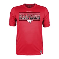 Men's New Era Red Calgary Stampeders Sideline Performance T-Shirt