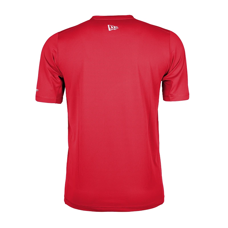 Men's New Era Red Calgary Stampeders Sideline Performance T-Shirt