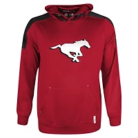 Men's New Era Red Calgary Stampeders Sideline Shuffle Pullover Hoodie