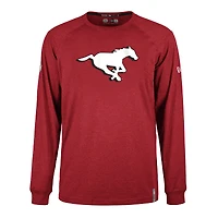 T-shirt à manches longues 5th & Ocean by New Era rouge pour hommes des Stampeders de Calgary Sideline Thrive Performance