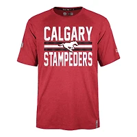 Men's New Era  Red Calgary Stampeders Sideline Varsity Performance T-Shirt