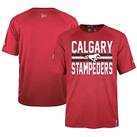 Men's New Era  Red Calgary Stampeders Sideline Varsity Performance T-Shirt