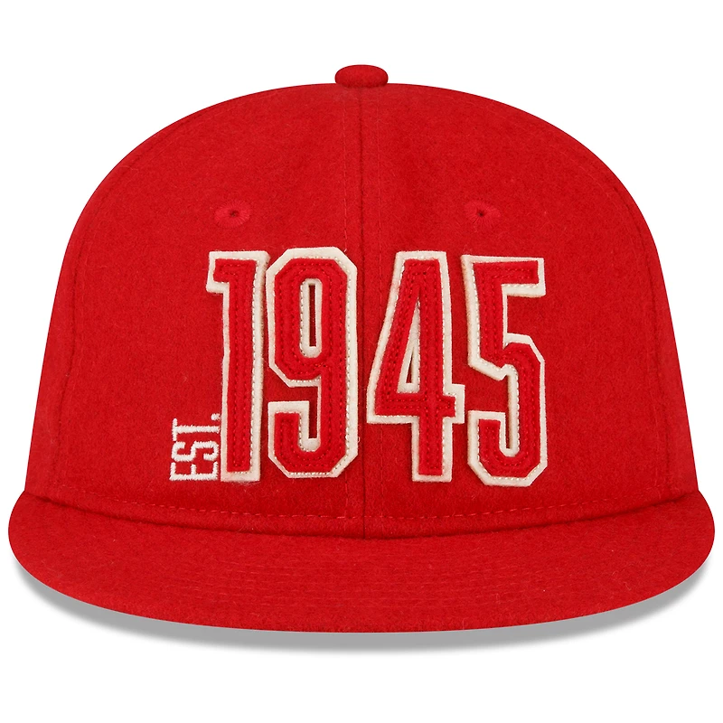 Casquette 9FIFTY Established Snapback pour homme New Era Red Calgary Stampeders Turf Traditions