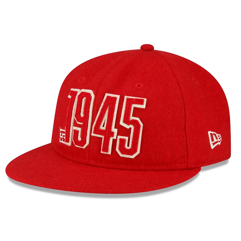 Casquette 9FIFTY Established Snapback pour homme New Era Red Calgary Stampeders Turf Traditions