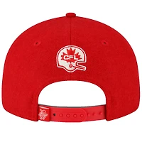 Casquette 9FIFTY Established Snapback pour homme New Era Red Calgary Stampeders Turf Traditions
