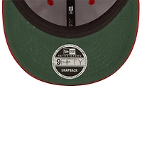 Casquette 9FIFTY Established Snapback pour homme New Era Red Calgary Stampeders Turf Traditions