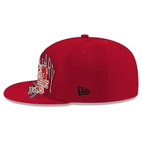 Casquette snapback 9FIFTY Turf Traditions des Stampeders de Calgary de New Era pour homme, rouge