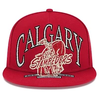 Men's New Era Red Calgary Stampeders Turf Traditions 9FIFTY Snapback Hat