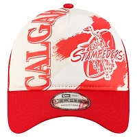 Men's New Era Red Calgary Stampeders Turf Traditions 9FORTY Adjustable Hat