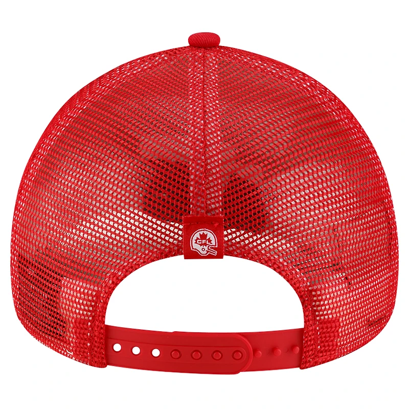 Men's New Era Red Calgary Stampeders Turf Traditions 9FORTY Adjustable Hat
