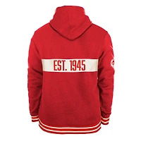 Chandail à capuchon Turf Traditions des Stampeders de Calgary New Era rouge pour hommes