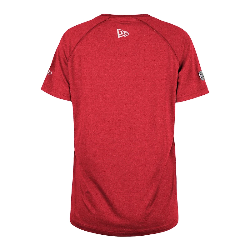 Women's New Era Red Calgary Stampeders Sideline Circuit Raglan Performance T-Shirt