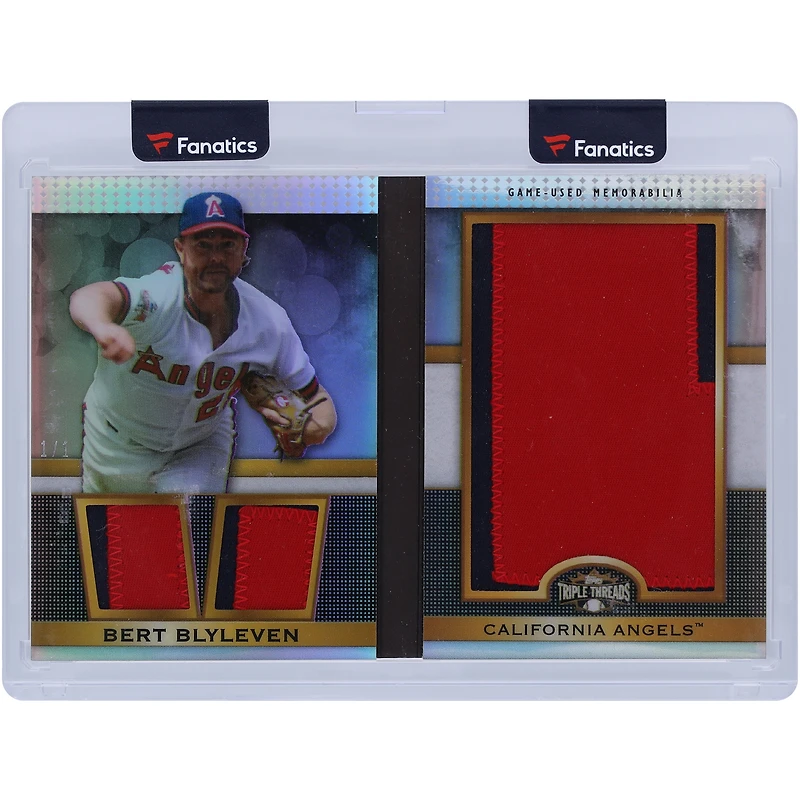 Bert Blyleven California Angels 2011 Topps Triple Threads Jumbo GU Relic Booklet #TTJPR-1 #1/1 Card