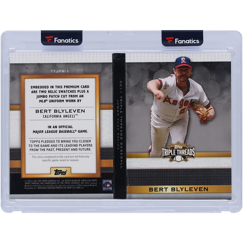Bert Blyleven California Angels 2011 Topps Triple Threads Jumbo GU Relic Booklet #TTJPR-1 #1/1 Card