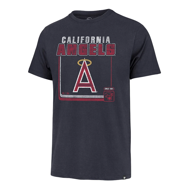 Men's '47 Navy California Angels Cooperstown Collection Borderline Franklin T-Shirt