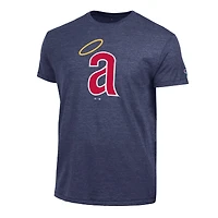T-shirt Champion pour homme, bleu marine, logo Cooperstown des California Angels, mélange de trois matières