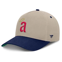 Casquette ajustable Fanatics kaki/marine California Angels Cooperstown Collection Veteran A-Frame pour homme