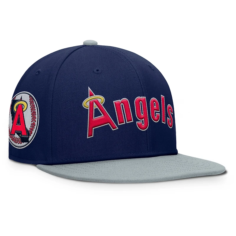 Men's Fanatics  Navy/Gray California Angels Yard Fitted Hat
