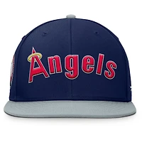 Casquette ajustée Fanatics bleu marine/gris California Angels Yard pour homme