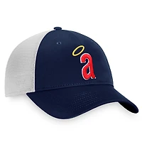 Men's Fanatics Navy/White California Angels Cooperstown Collection Core Trucker Snapback Hat