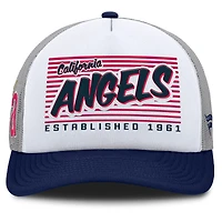 Casquette snapback A-Frame blanche/marine pour homme Fanatics California Angels On Deck