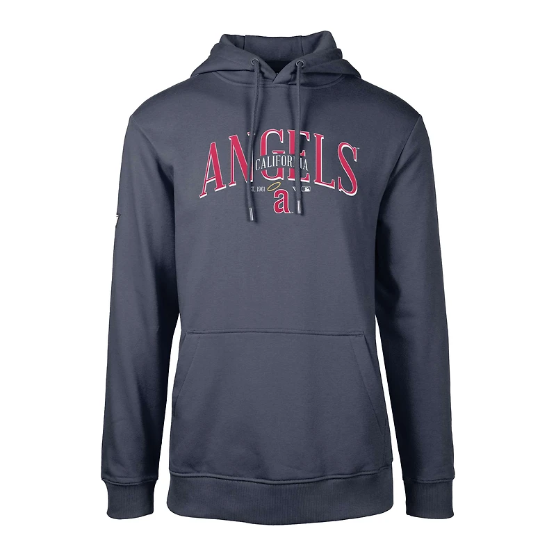 Sweat à capuche rétro pour homme de la collection Cooperstown Podium des California Angels marine Levelwear